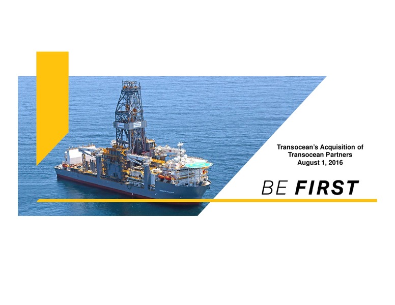 Acquisition of Transocean Partners Presentation – Transocean Ltd. – slide 1