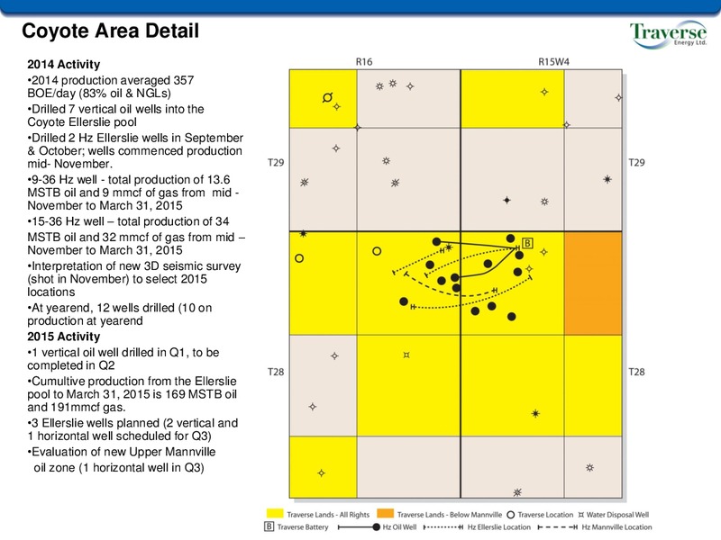 MAY 2015 CORPORATE PRESENTATION – Traverse Energy, Inc. – slide 13