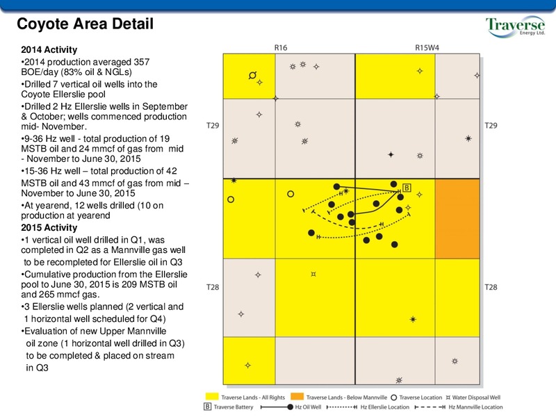 August 2015 Investor Presentation – Traverse Energy, Inc. – slide 13