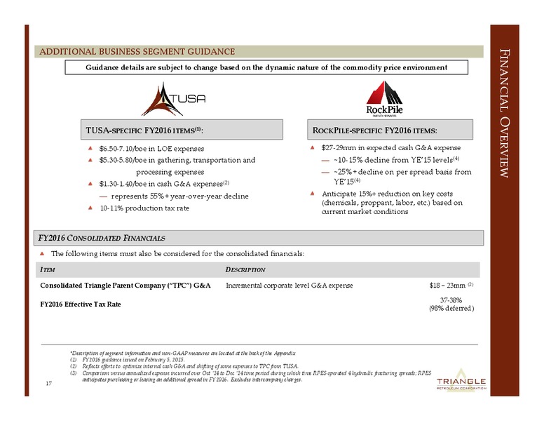 MAY 2015 CORPORATE PRESENTATION – Triangle Petroleum Corp – slide 16