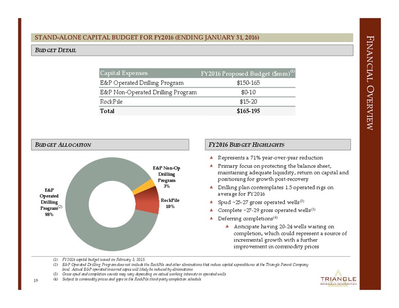 EnerCom 2015 Conference – Triangle Petroleum Corp – slide 18