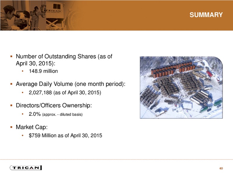 May 2015 Investor Presentation – Trican Well Service Ltd. – slide 39