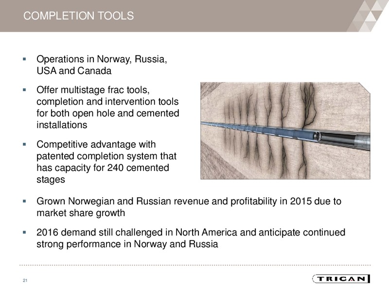 March 2016 Investor Presentation – Trican Well Service Ltd. – slide 20