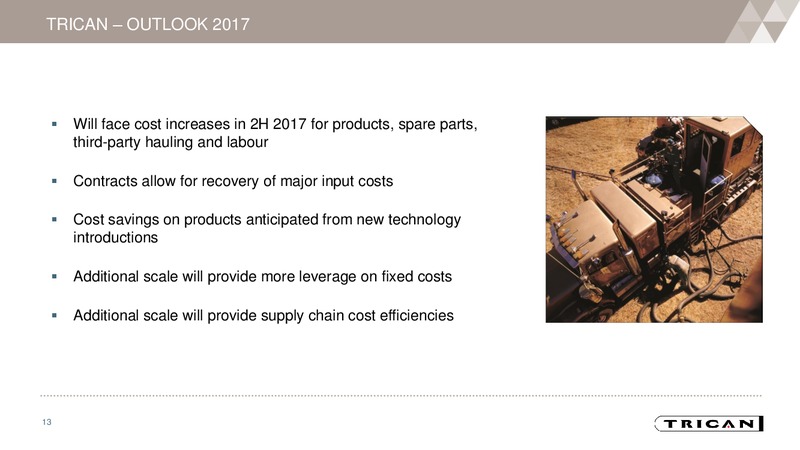 August 2017 Investor Presentation – Trican Well Service Ltd. – slide 12