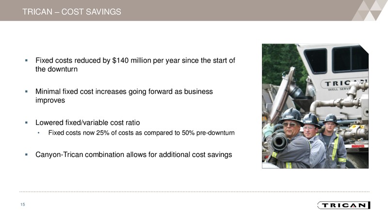 August 2017 Investor Presentation – Trican Well Service Ltd. – slide 14