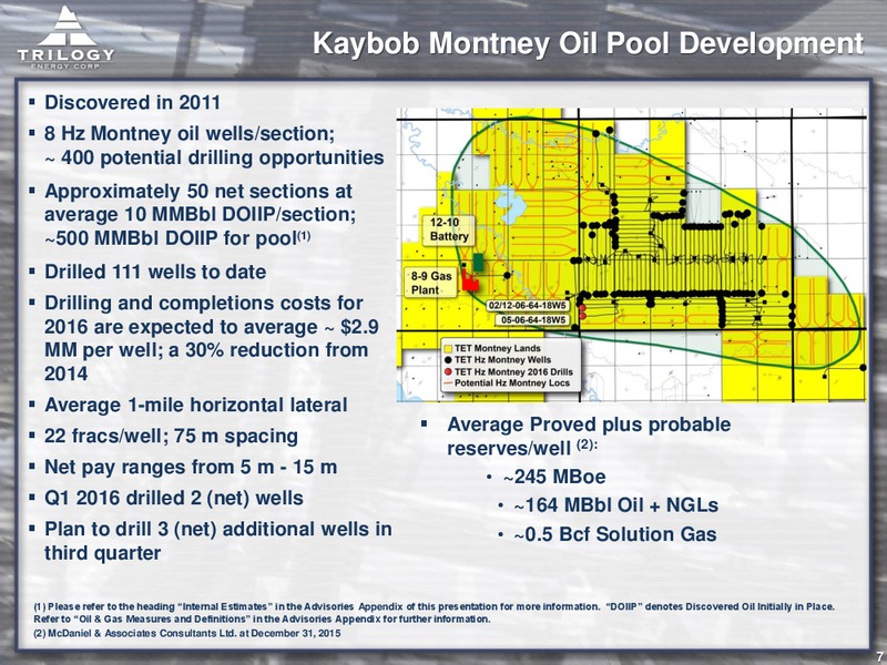 June 2016 Corporate Presentation – Trilogy Energy Corp. – slide 6