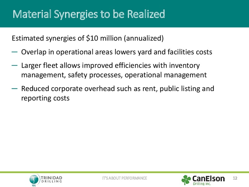 JUNE 2015 CORPORATE PRESENTATION – Trinidad Drilling Ltd. – slide 12