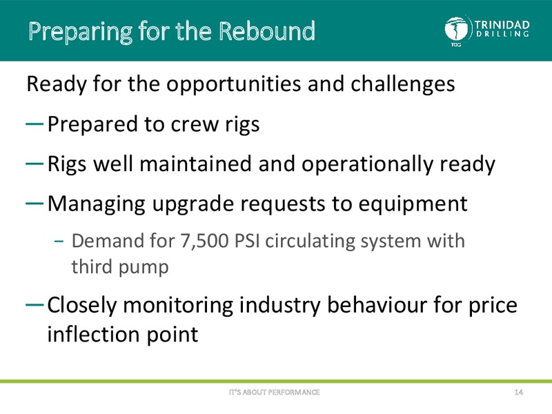 Peters and Company 2016 Energy Conference – Trinidad Drilling Ltd. – slide 13