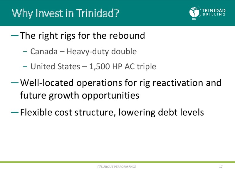 Peters and Company 2016 Energy Conference – Trinidad Drilling Ltd. – slide 16