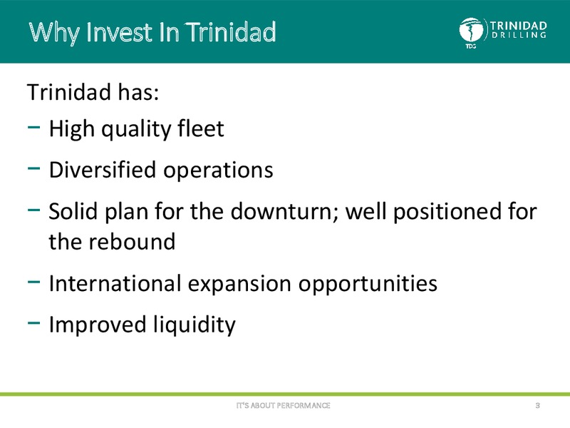 Peters and Co Conference – Trinidad Drilling Ltd. – slide 2