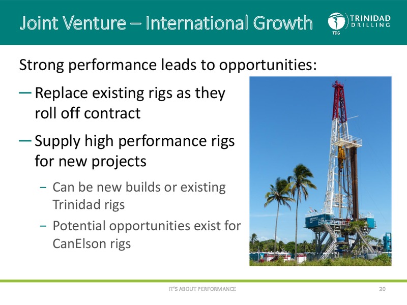 Peters and Co Conference – Trinidad Drilling Ltd. – slide 19