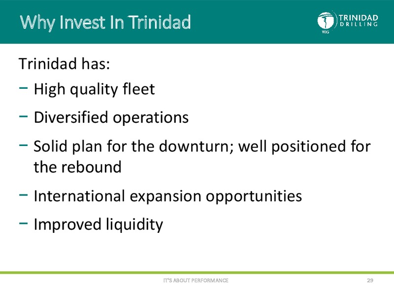 October 2015 Corporate Presentation – Trinidad Drilling Ltd. – slide 28