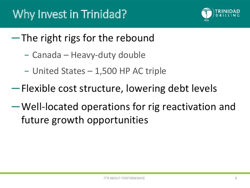 November 2016 Corporate Presentation – Trinidad Drilling Ltd. – slide 2