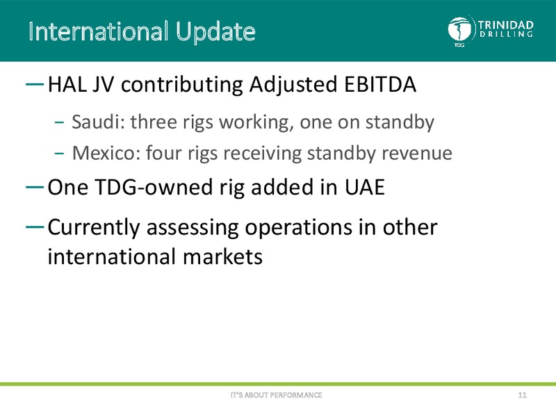 November 2016 Corporate Presentation – Trinidad Drilling Ltd. – slide 10