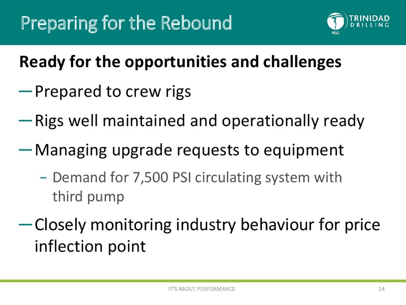 November 2016 Corporate Presentation – Trinidad Drilling Ltd. – slide 13