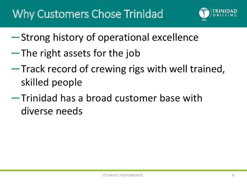 December 2016 Corporate Presentation – Trinidad Drilling Ltd. – slide 8