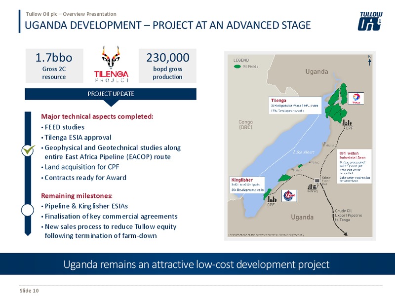 January 2020 Investor Presentation – Tullow Oil Plc – slide 9