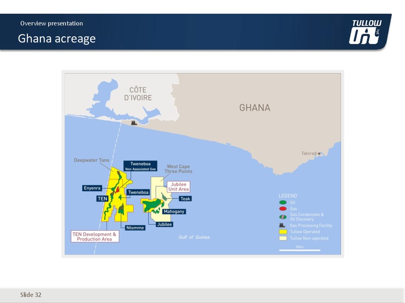 January 2017 Company Presentation – Tullow Oil Plc – slide 31