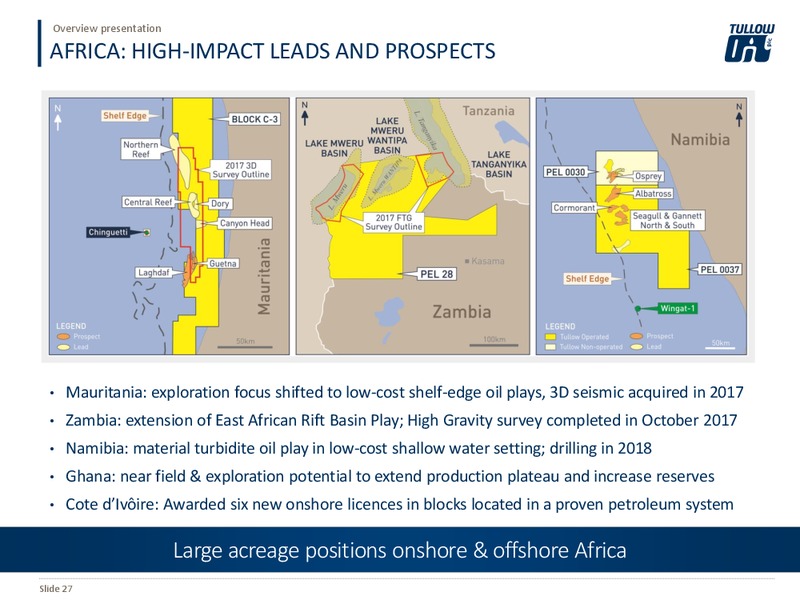 January 2018 Overview Presentation – Tullow Oil Plc – slide 26