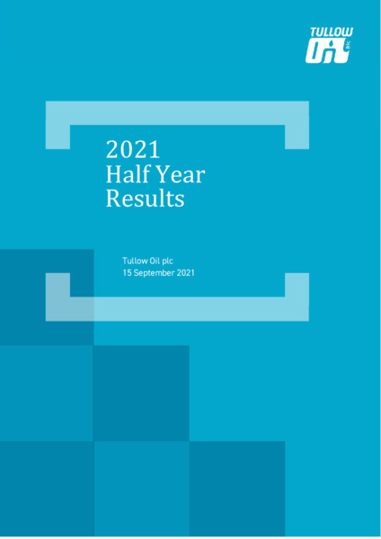 2021 Half Year Results – Tullow Oil Plc – slide 1