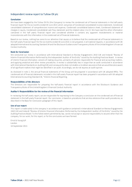 2021 Half Year Results – Tullow Oil Plc – slide 10