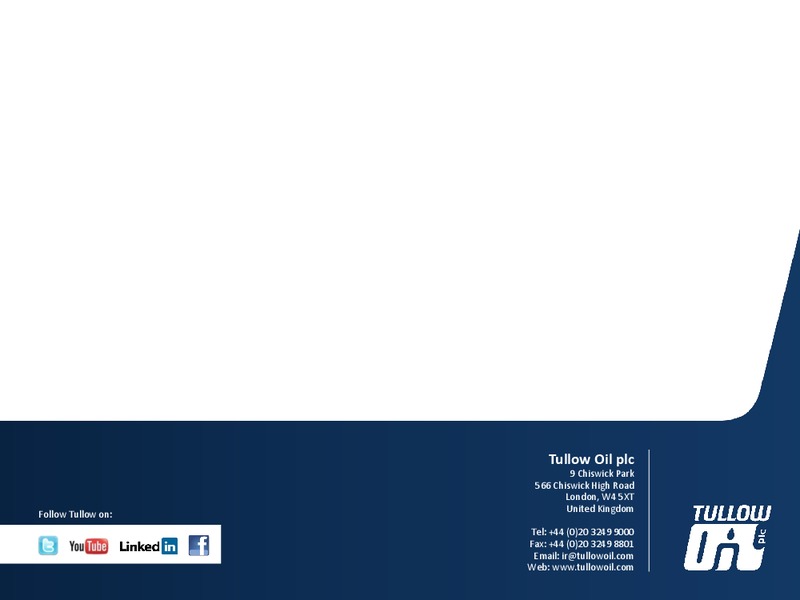 September 2019 Overview Presentation – Tullow Oil Plc – slide 34