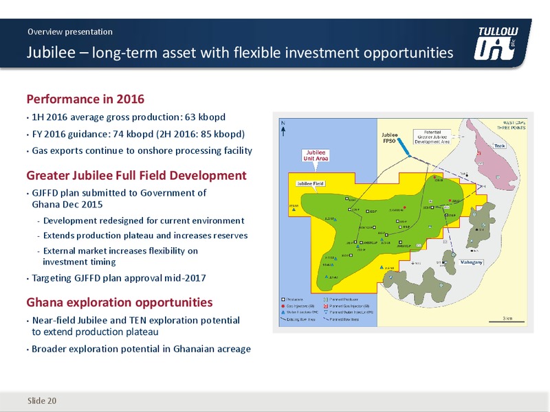 November 2016 Investor Presentation – Tullow Oil Plc – slide 19