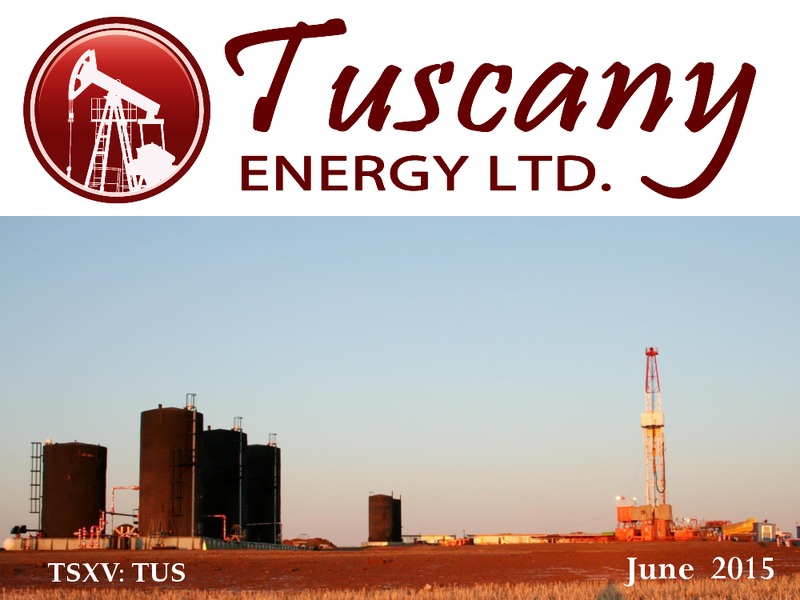 June 2015 Corporate Presentation – Tuscany Energy Ltd. – slide 1