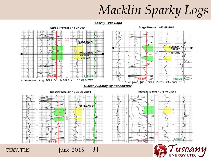June 2015 Corporate Presentation – Tuscany Energy Ltd. – slide 30