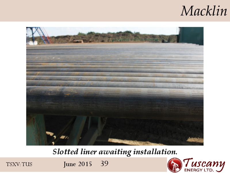 June 2015 Corporate Presentation – Tuscany Energy Ltd. – slide 36