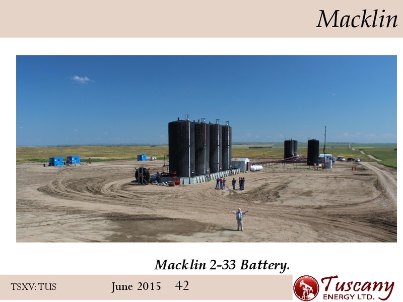 June 2015 Corporate Presentation – Tuscany Energy Ltd. – slide 39