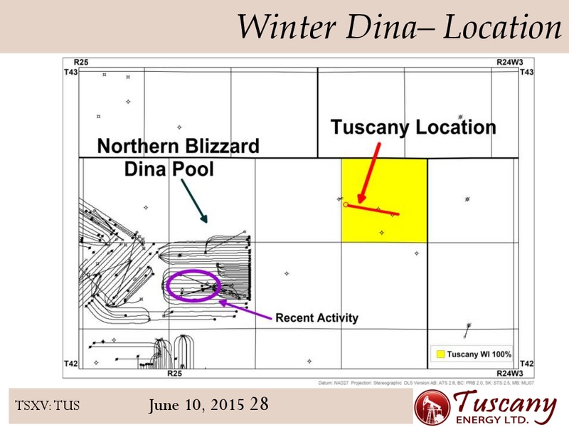 September 2015 Corporate Presentation – Tuscany Energy Ltd. – slide 28