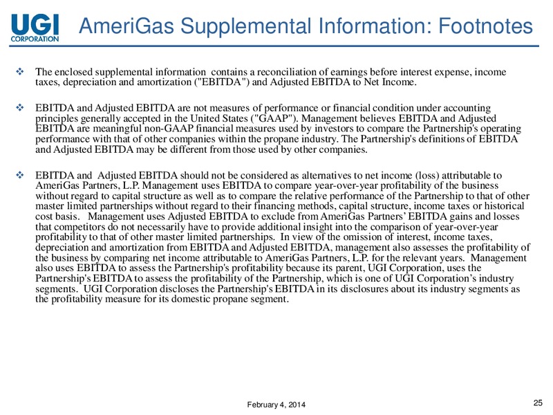 2014 Q1 EARNINGS CONFERENCE CALL – UGI Corp. – slide 24