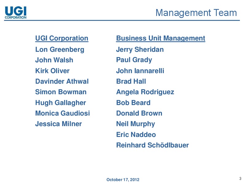 ANALYST DAY – UGI Corp. – slide 2
