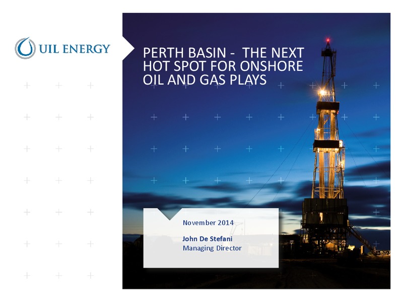 INVESTOR PRESENTATION – Uil Energy – slide 1