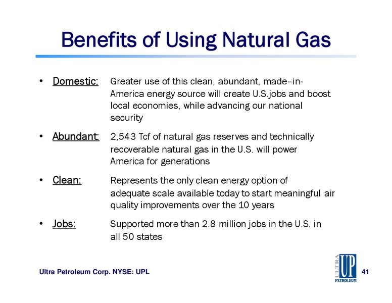 IPAA OGIS NEW YORK – Ultra Petroleum Corp. – slide 41
