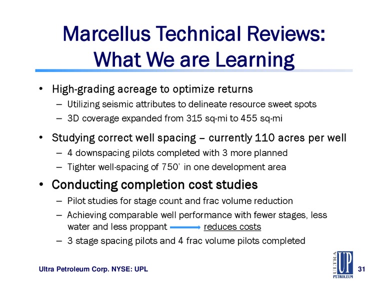 IPAA OGIS – Ultra Petroleum Corp. – slide 31