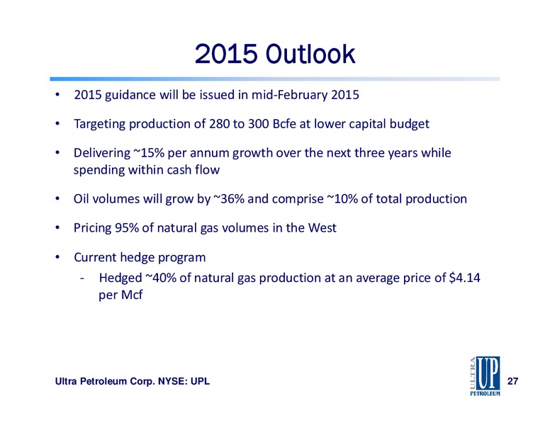 CapitalOne Securities Annual Energy Conference – Ultra Petroleum Corp. – slide 27