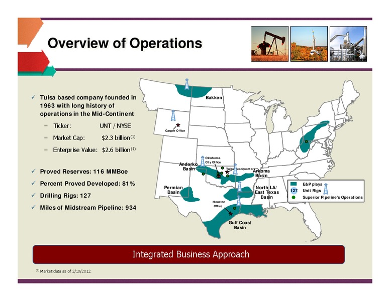 ENERCOM INCS THE OIL AND SERVICES CONFERENCE – Unit Corp. – slide 2