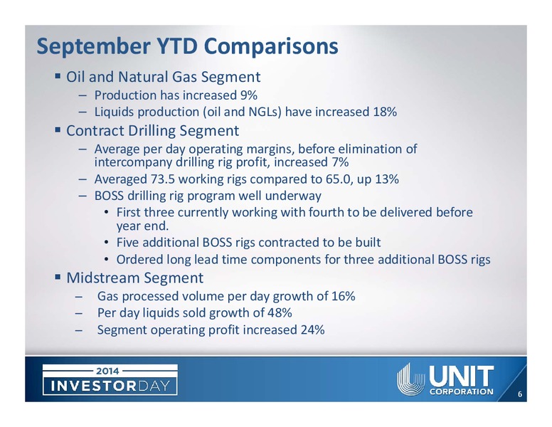 ANALYST DAY – Unit Corp. – slide 5