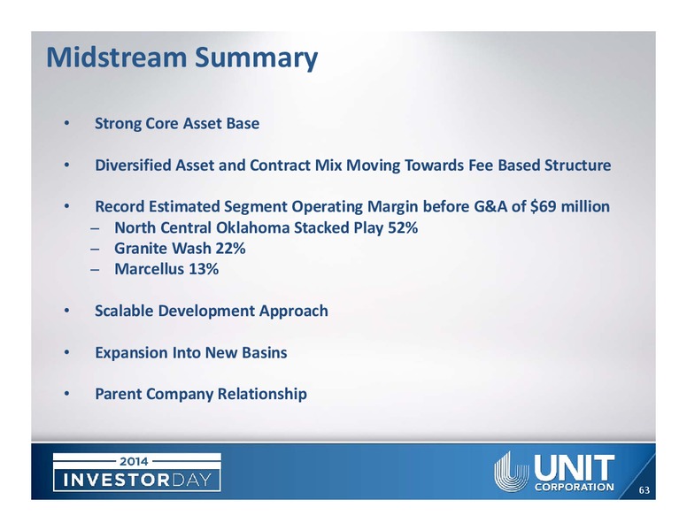 ANALYST DAY – Unit Corp. – slide 61