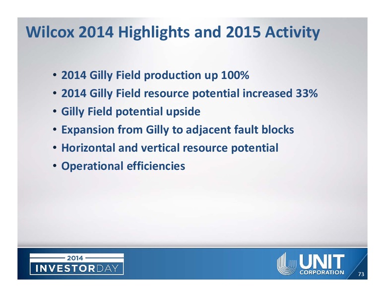 ANALYST DAY – Unit Corp. – slide 71
