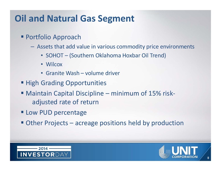 Investor Day – Unit Corp. – slide 7