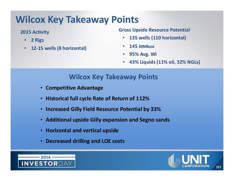 Investor Day – Unit Corp. – slide 99