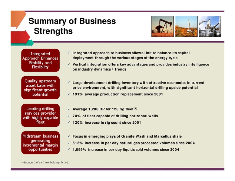 BANK OF AMERICA MERRILL LYNCH LEVERAGED FINANCE CONFERENCE – Unit Corp. – slide 3