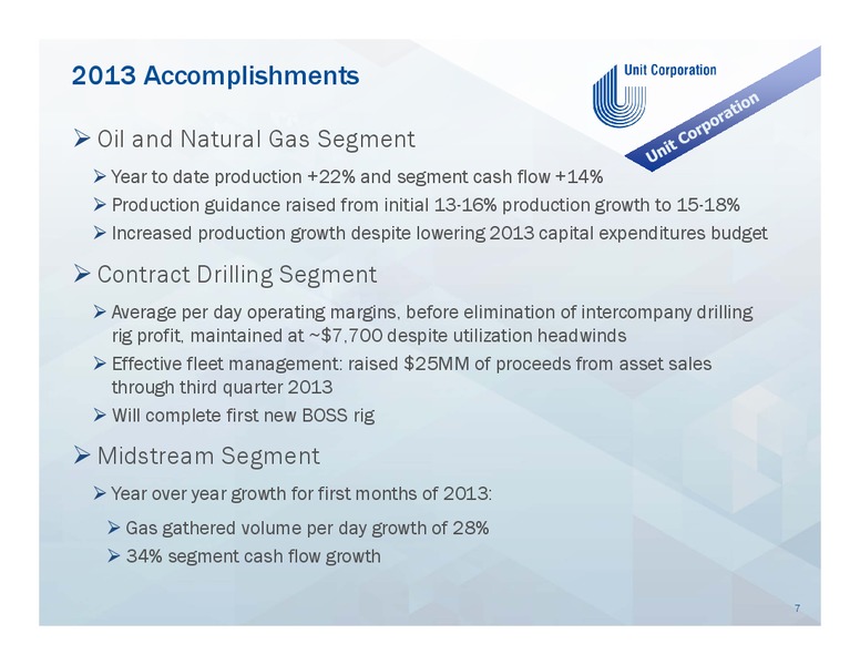 DECEMBER 2013 INVESTOR PRESENTATION – Unit Corp. – slide 6