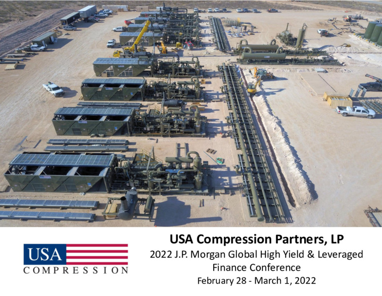 2022 JP Morgan Global High Yield & Leveraged Finance Conference – USA Compression Partners Lp – slide 1