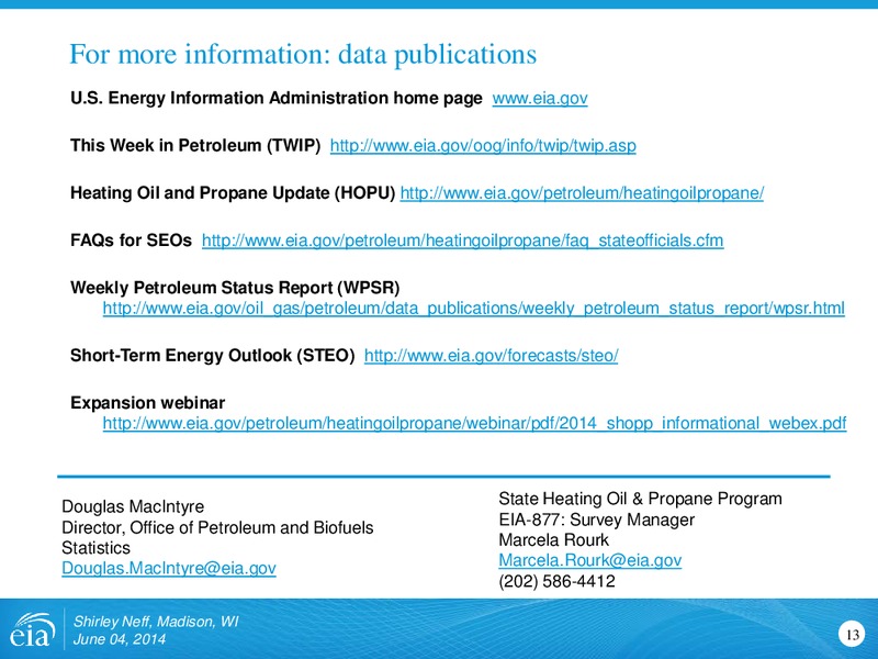 CORPORATE PRESENTATION – EIA – slide 13
