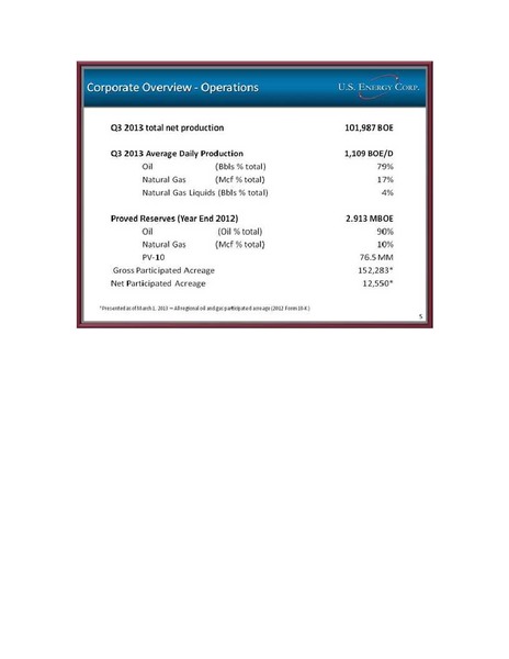 (IPAA) OGIS – US Energy Corp. – slide 5