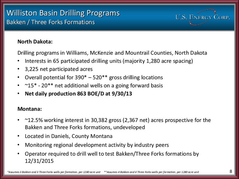 ENERCOM'S THE OIL & SERVICES CONFERENCE – US Energy Corp. – slide 7